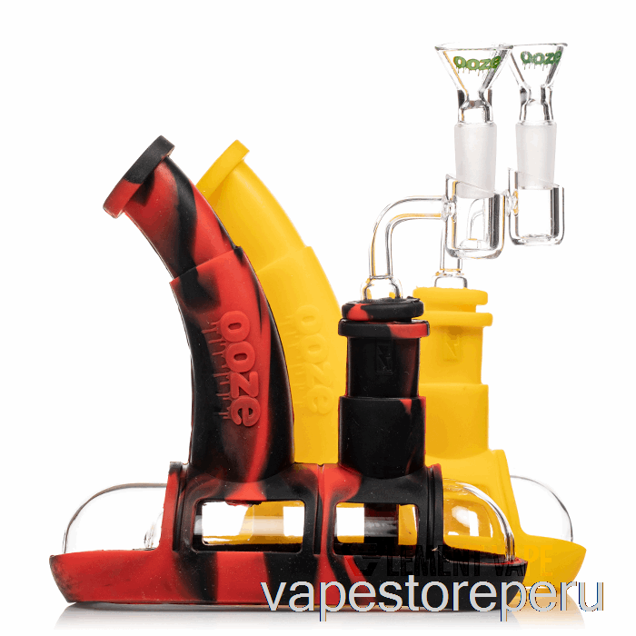 Vape Sin Nicotina Peru Ooze Steamboat Pipa De Agua De Silicona Rasta (verde / Rojo / Amarillo)
